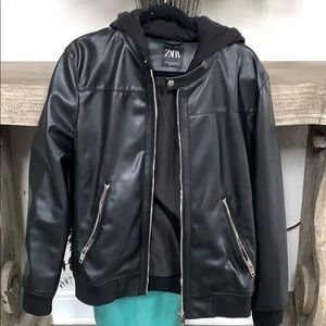Zara Black Leather Jacket NWOT